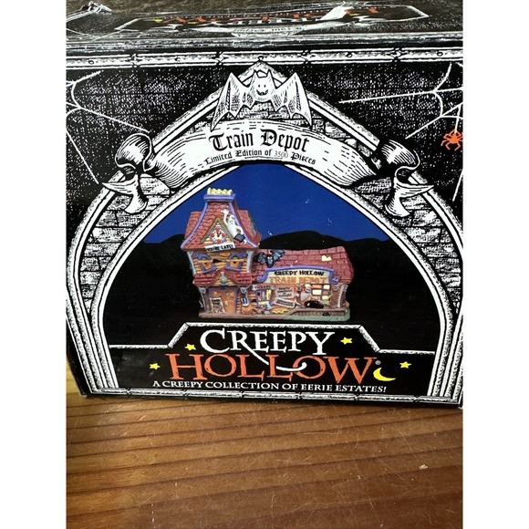 Vintage Midwest Creepy Hollow Train Depot Halloween Decoration Light Up W/ Sound - Picture 7 of 7